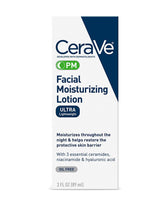 CeraVe FACIAL MOISTURIZING LOTION PM  Moisturizes While You Sleep 3 Fl Oz Case of 12