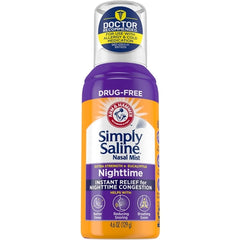 Simply Saline Plus Nighttime Nasal Mist+Eucalyptus Extra Strength 4.25  Ounce Each