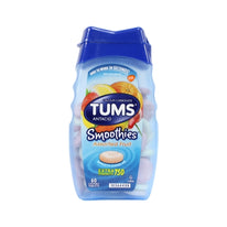 TUMS Smoothies Antacid/Calcium Supplement Assorted Fruit 60