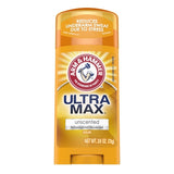 Arm & Hammer ULTRAMAX Deodorant Invisible Solid Unscented 2.6 Ounce Each