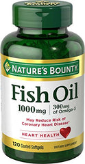 Nature's Bounty Omega-3 Fish Oil 1000 mg Softgels 120 Soft Gels Each