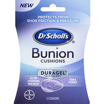 Dr. Scholl's Duragel Bunion Cushions Thin & Flexible 5 Cushions Each