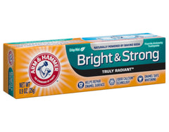 Arm & Hammer Bright and Strong Truly Radiant Toothpaste, Travel Size (0.9 oz)