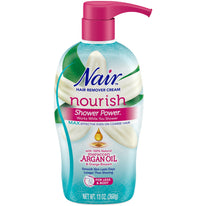 Nair Shower Power Max with Moroccan Argan Oil Cream for Legs & Body 13 Ounce Each