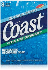 Coast Classic Deodorant Soap 4 Ounce 8 Bars Count Each