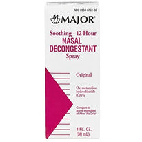 Major Nasal Decongestant Soothing 12-Hour Spray 1 Ounce