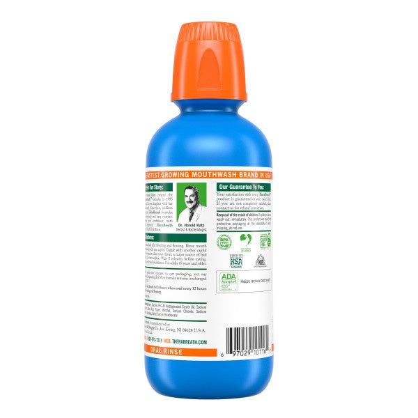 TheraBreath Fresh Breath Mouthwash, AlcoholFree Oral Rinse, Icy Mint