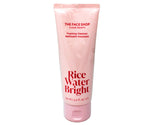 The Face Shop Rice Water Bright Foaming Facial Cleanser with Ceramide, Gentle Face Wash for Hydrating & Moisturizing, Vegan Face Cleanser, Makeup Remover, 5 fl oz Korean Skin Care for All Skin Types