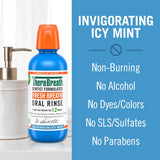 TheraBreath Fresh Breath Mouthwash, Alcohol-Free Oral Rinse, Icy Mint, 16 fl oz