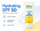 Alba Botanica Hydration Sunscreen Lotion SPF 50, 3 fl oz 24 Hour Hydration