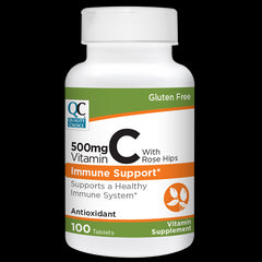Quality Choice 500mg Vitamin C Immune Support Tablets, 100 Count - Pack of 1