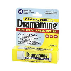 Dramamine Motion Sickness Relief Original Formula, 12 Count