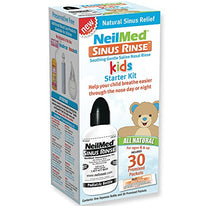 NeilMed Sinus Rinse Kids Starter Kit One Squeeze Bottle & 30 Premixed Packets