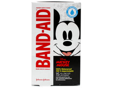 BAND-AID Waterproof Adhesive Bandages Featuring Micky and Minnie Mouse, 15 Count