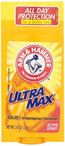 Arm & Hammer Ultra Max Deodorant Invisible Solid Active Sport 2.80 Ounce Each