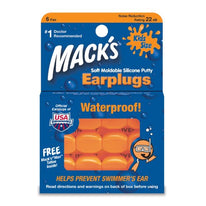 Mack's 10 Pillow Soft Ear Plugs Kid Size Swimming Waterproof Pack 6 Each