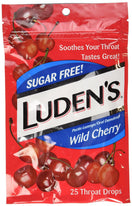 Luden's Throat Drops, Sugar Free, Wild Cherry 25 Each