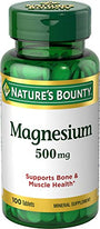 Nature's Bounty Magnesium 500 mg Tablets 100 Tablets Each