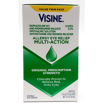 Visine-A Eye Allergy Relief For Redness & Itchy Eyes 2 Count Each