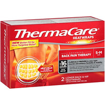 Thermacare Heatwraps Lower Back & Hip S-M 2 Count Each