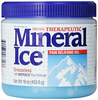 Mineral Ice Topical Analgesic Pain Reliving Gel 16 Ounce Each