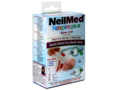 NeilMed Naspira Plus Babies & Kids Nasal-Oral Aspirator with Saline Vials