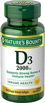 Nature's Bounty D-2000 IU Softgels 150 Soft Gels Each