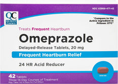 Quality Choice Omeprazole Delayed-Release Acid Reducer 42 Tablets
