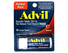 Advil Ibuprofen Tablets 200 mg  Pain Reliever Fever Reducer 10 Tablets Each