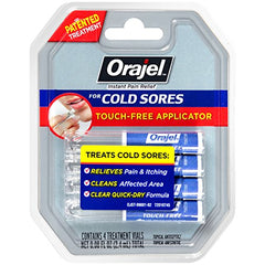 Orajel Touch-Free Applicator for Cold Sores 4 Treatment Vials