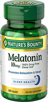 Nature's Bounty Melatonin 10mg Capsules. 60 Tablets Each
