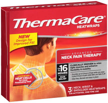 ThermaCare Heatwraps Neck Wrist Shoulder 16 Hours 3 Wraps