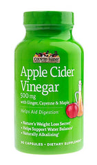 Country Farms Apple Cider Vinegar 500mg with Cayenne & Maple 90 Count Each