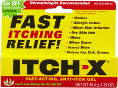 Itch-X Anti-Itch Gel Itch Relief 1.25 Ounce Each