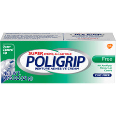 Polident Super Poligrip Denture Adhesive Cream, 0.75 oz Travel Size