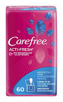 Carefree Acti-Fresh Body Shape Pantiliners 60 Count Each