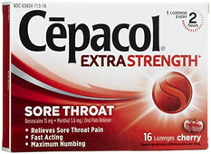 Cepacol Extra Strength Sore Throat Cherry 16 Lozenges