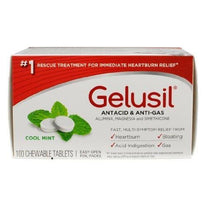 Gelusil Antacid & Anti-Gas Cool Mint Chewable Tablets 100 Tabs