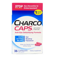 Charco Caps Anti Gas Detoxifying Formula 36 Capsules