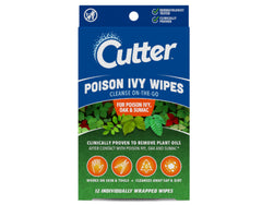 Cutter Poison Ivy Wipes, 12 Individually Wrapped Wipes per Package - Pack of 1