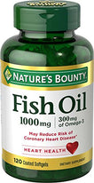 Nature's Bounty Omega-3 Fish Oil 1000 mg Softgels 120 Soft Gels Each