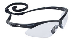 Jackson Nemesis Safety Glasses Black Frame Clear Anti-Fog Lens- 1 Pair