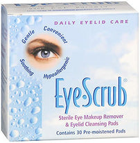Eye Scrub Sterile Eye Makeup Remover - Eyelid Cleansing Pads 30 Each
