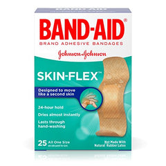Band-Aid Brand Skin-Flex Adhesive Bandages All One Size 25 Count Each