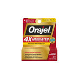 Orajel 4X Medicated For Toothache & Gum Gel, 0.25 oz