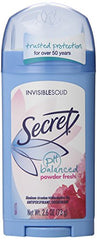 Secret Anti-Perspirant Deodorant Invisible Solid Powder Fresh 2.60 Ounce Each
