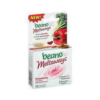 Beano Meltaways Food Enzyme Dietary Supplement 15 Tablets (Strawberry)