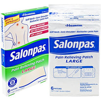 Salonpas Pain Relieving Patch  Large  6 Patches (5.67" x 3.62") 8 Hours