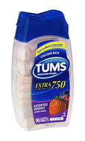 Tums E-X Extra Strength Antacid Chewable Tablets Berries 96
