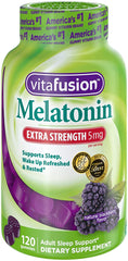 Vitafusion Extra Strength Melatonin Vitamins Blackberry Flavor, 5mg, 120 Gummies per Pack